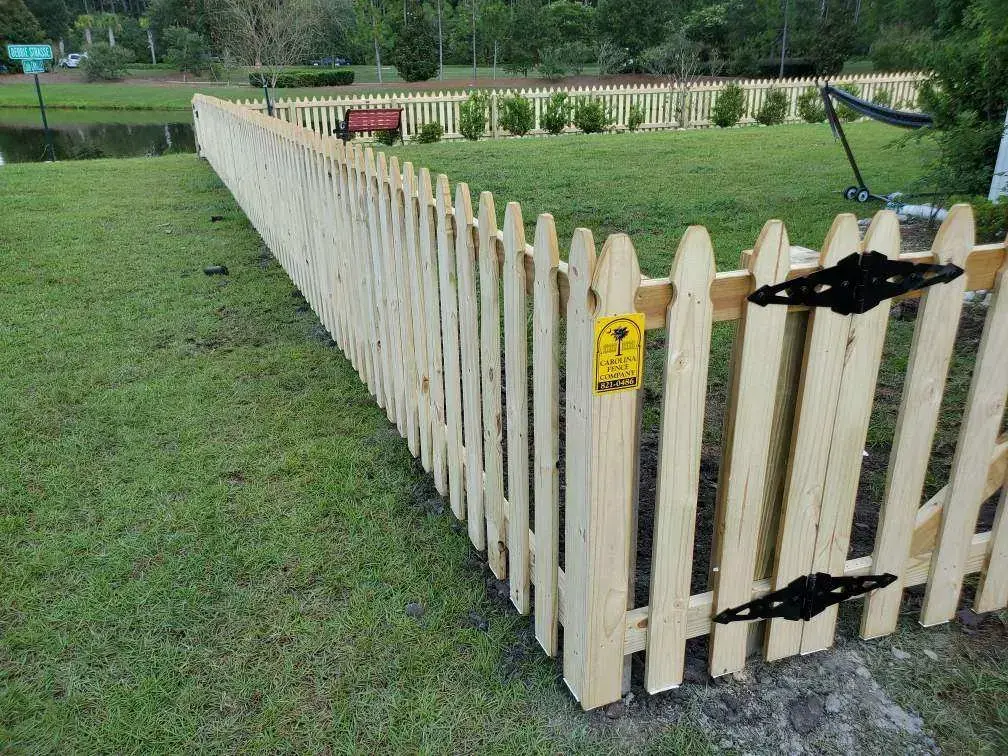 Wooden privacy residential fence installation in charleston sc